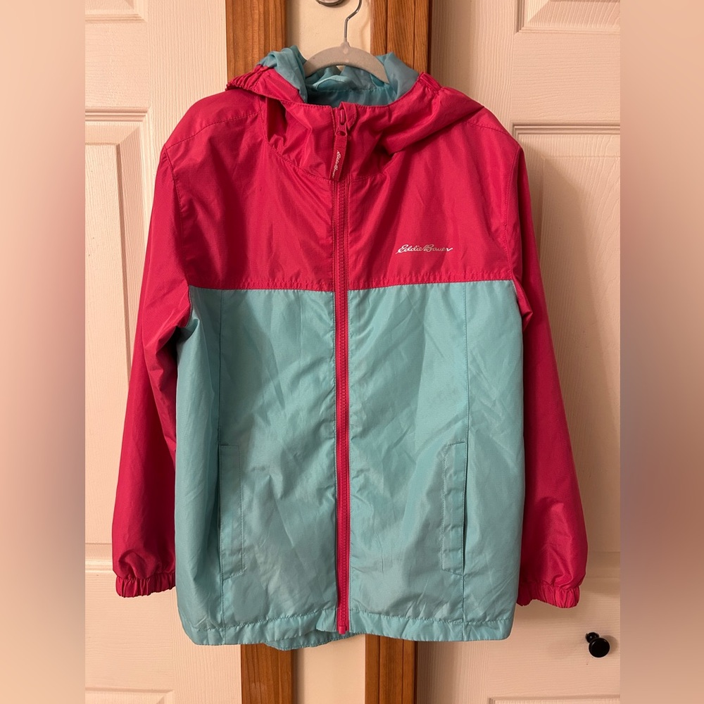 Eddie Bauer Kids Youth Windbreaker Jacket Pink Teal Size 10 / 12
